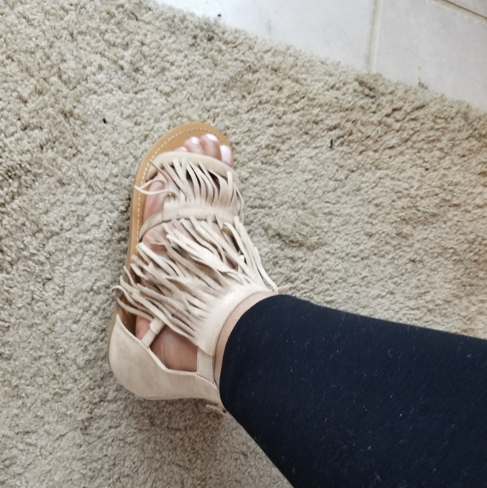 Womens Fringe Sandals